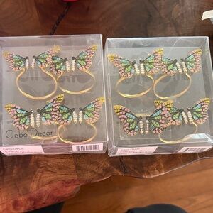 Cebo Decor Butterfly Napkin Rings